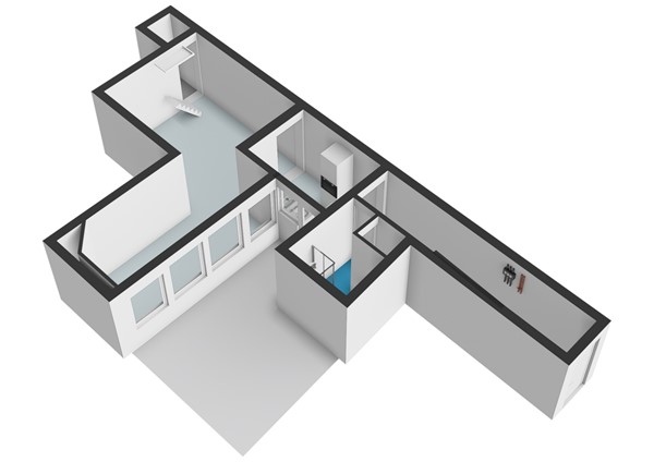 Floorplan - Breestraat 54F, 2311 CS Leiden